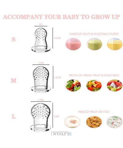 Baby Fruit Feeder Silicone Food Pacifier | Infant Teething Relief Toy Teether | Milk Frozen Mesh Feeders | Safely Self Feedin...