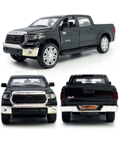 Toy Trucks for Boys Tundra Diecast Model Car Pickup Truck Toy Cars 1/36 Scale Metal Off-Road Pull Back Vehicle Doors Open Lig...