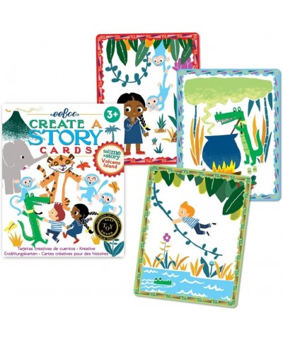 eeBoo: Create a Story Cards Tell Me a Story Volcano Island 36 Cards Included in the Set Encourages Imagination Creativity and...