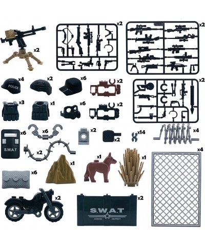 Weapons Pack Military Toy Swat Team Battle Building Blocks Set Combat Weapon Guns Accessories Pack Motorcycles Mini Figures k...