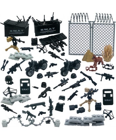 Weapons Pack Military Toy Swat Team Battle Building Blocks Set Combat Weapon Guns Accessories Pack Motorcycles Mini Figures k...