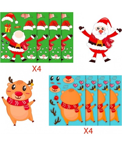 40 Sheets Christmas Party Games Stickers for Kids Make-a-face Christmas Stickers Make Your Own Christmas Activities Sticker w...