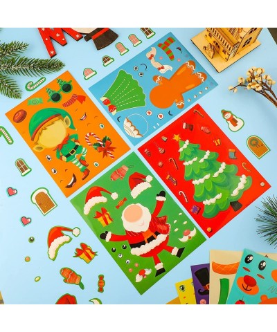 40 Sheets Christmas Party Games Stickers for Kids Make-a-face Christmas Stickers Make Your Own Christmas Activities Sticker w...