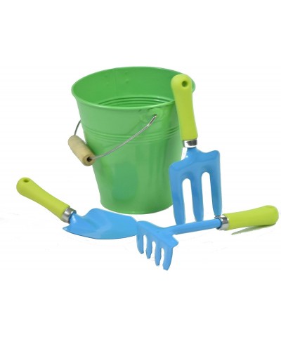 G & F Products 10051 Kids Water Pail with Garden Tools Set Green $20.76 Toy Gardening Equipment