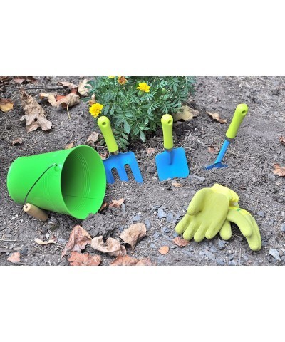 G & F Products 10051 Kids Water Pail with Garden Tools Set Green $20.76 Toy Gardening Equipment