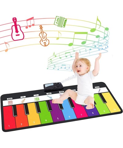 Piano Musical Mat Toddler Toys with 8 Kids Musical Instruments Sounds Floor Piano Touch Play Mat for Baby Learning Educationa...