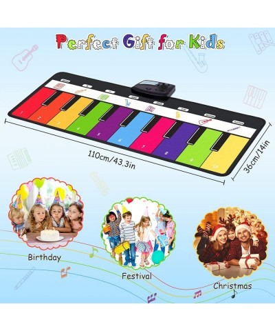 Piano Musical Mat Toddler Toys with 8 Kids Musical Instruments Sounds Floor Piano Touch Play Mat for Baby Learning Educationa...