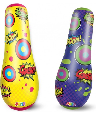 2 Pack Inflatable Bopper 47 Inches Kids Punching Bag with Bounce-Back Action Inflatable Punching Bag for Kids $40.59 Toy Spor...