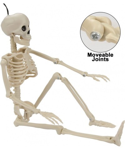 Pack of 2 16" Halloween Skeleton - Full Body Posable Skeleton with Movable Joints for Party Haunted House Desk Decorations $1...