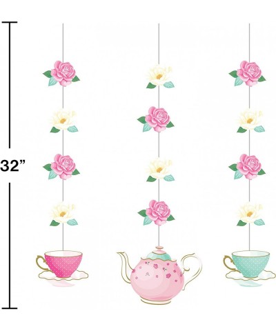 Floral Tea Party Hanging Decorations 3 ct Multi Color 32 $15.09 Kids' Party Decorations