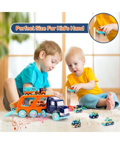 Kids Toys Cars Deluxe Playset : 1 Big and 8 Small Pull-Back Cars for Boys Boy Toy Cars Playset with Sound and Light Toys for ...