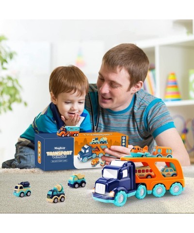 Kids Toys Cars Deluxe Playset : 1 Big and 8 Small Pull-Back Cars for Boys Boy Toy Cars Playset with Sound and Light Toys for ...