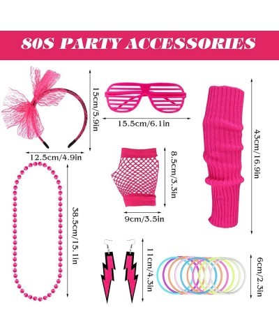 80s Accessories 14 Pcs 80s Party Christmas Decorations Lace Headband Earrings Fishnet Gloves Necklace Bracelet For Girls Cost...