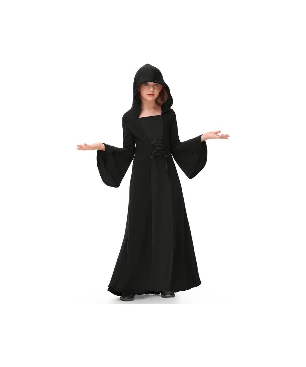 Girls Halloween Hooded Robe Costume Witch Dress 5-14 Years $48.98 Kids' Costumes