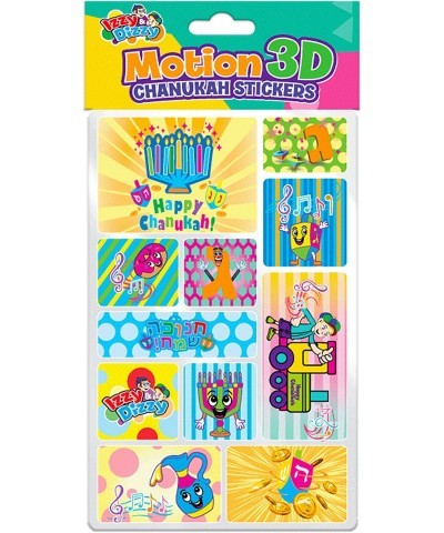 Hanukkah Stickers Motion and 3D- Sheet of Chanukah Stickers - Holiday Stickers - 11 Fun Hanukkah Designs - 4 Pack $25.61 Kids...