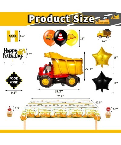 Construction Birthday Party Supplies 67Pcs Construction Party Decorations with Construction Balloons Banner Birthday Tableclo...