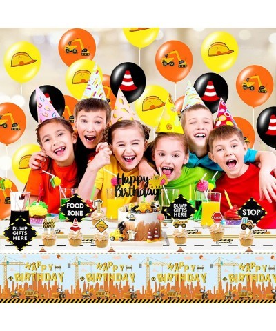 Construction Birthday Party Supplies 67Pcs Construction Party Decorations with Construction Balloons Banner Birthday Tableclo...