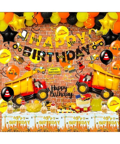 Construction Birthday Party Supplies 67Pcs Construction Party Decorations with Construction Balloons Banner Birthday Tableclo...