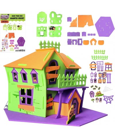 3 Pack Halloween Foam Haunted House 3D Craft Kit for Kids 3D Halloween Scary Haunted House and Pumpkin Haunted House Hallowee...