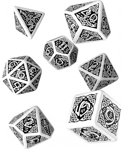 Celtic 3D Revised White & Black Dice Set (7) [Refreshed Design] $26.65 Game Accessories