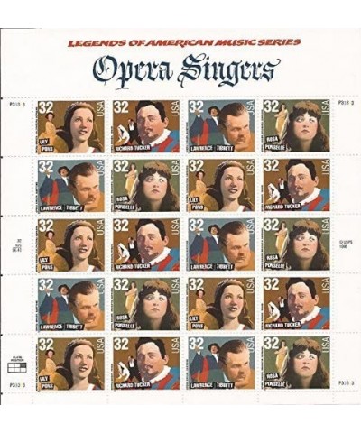 Opera Singers Sheet of Twenty 32 Cent Stamps Scott 3154-57 $17.16 Collectible Postage Stamps