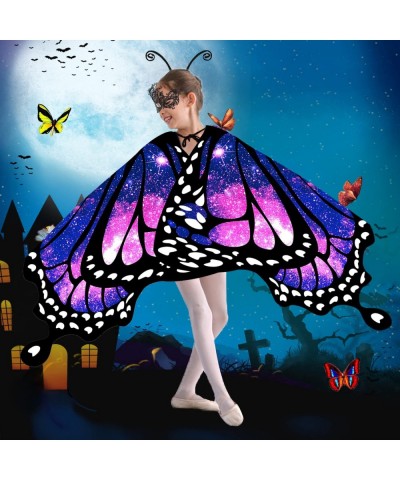 Halloween Butterfly Wings for Girls Butterfly Costume for Party Kids Fairy Wings with Mask and Antenna Headband $20.41 Kids' ...