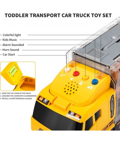 Toddler Toys for 3-9 Years Old Boys Construction Toys Car Double Side Transport Vehicle W/Play Mat Die-cast Alloy Engineering...