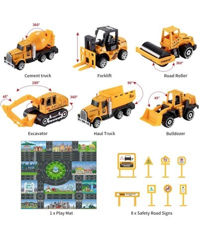 Toddler Toys for 3-9 Years Old Boys Construction Toys Car Double Side Transport Vehicle W/Play Mat Die-cast Alloy Engineering...