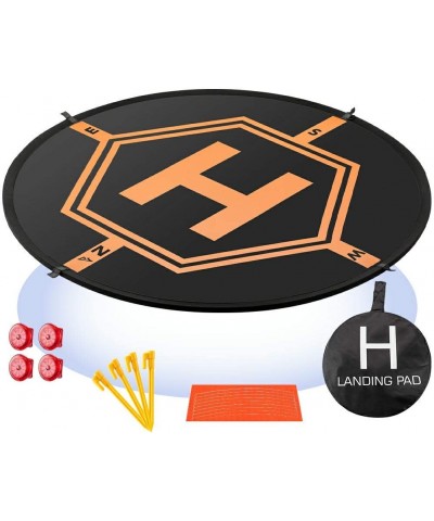 Drone Landing Pad 4 LED Lights Included 32" Portable Fast-Fold RC Quadcopter Helipad for DJI Mavic Pro Phantom 2 3 4 Pro Insp...