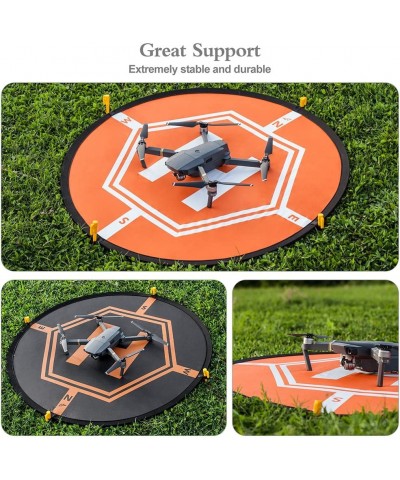 Drone Landing Pad 4 LED Lights Included 32" Portable Fast-Fold RC Quadcopter Helipad for DJI Mavic Pro Phantom 2 3 4 Pro Insp...