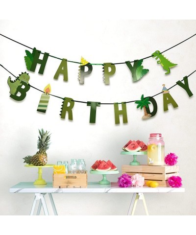 Dinosaur Birthday Banner - Dinosaur Happy Birthday Banner Dinosaur Theme Birthday Party Decorations for Kids $14.70 Kids' Par...