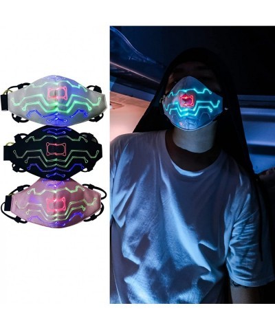 LED Cool Face Mask Anime Light Up Mask Voice Activated USB Rechargeable Smart Mask for Halloween Party Christmas Carnival $25...