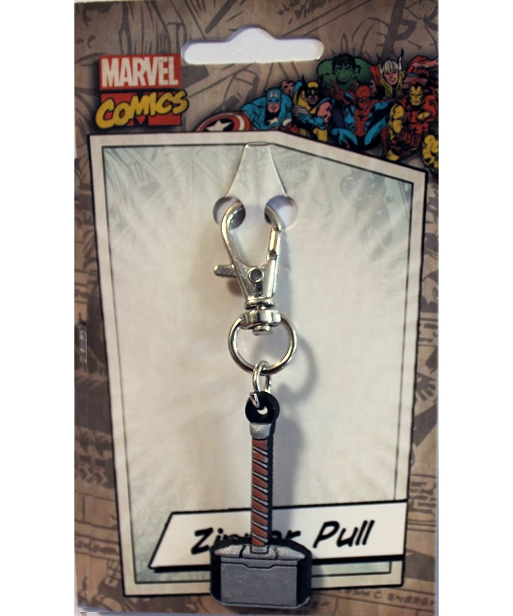 Licenses Products Marvel Comics Retro Thor's Hammer Rubber Zipper Pull Action Figure $15.49 Action Figures