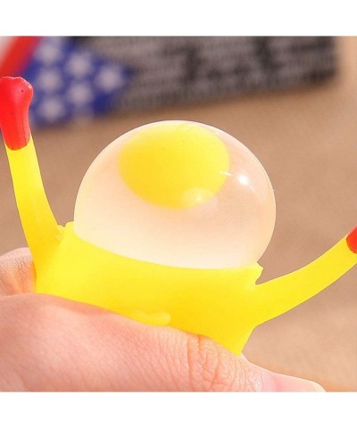 4 Pack Funny Decompression Chicken Toy Squeeze Laying Egg Gift for Easter Reduce Stress Relief Ball Keychain Keyrings Novelty...