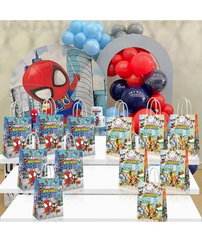 20Pcs Spidey and his amazing friends birthday decorations Cartoon Spider Party Gift Bags Birthday Party Decorations Birthday ...