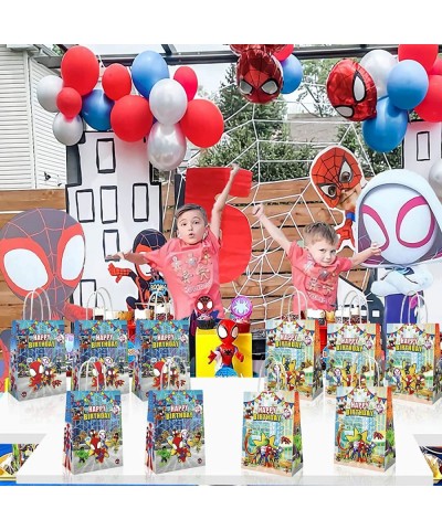 20Pcs Spidey and his amazing friends birthday decorations Cartoon Spider Party Gift Bags Birthday Party Decorations Birthday ...