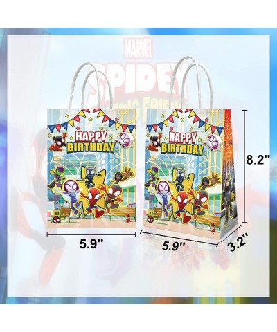 20Pcs Spidey and his amazing friends birthday decorations Cartoon Spider Party Gift Bags Birthday Party Decorations Birthday ...