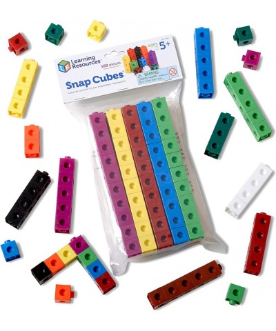 Snap Cubes - 100 Pieces Ages 5+ Homeschool and Classroom Supplies Educational Counting Toy Math Games for Kids Teacher Aids $...