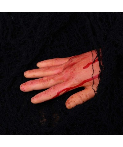 Bloody Hands Scary Severed Broken Fake Arms Hands for Haunted House Decoration Halloween Party Accessories $17.08 Gags & Prac...