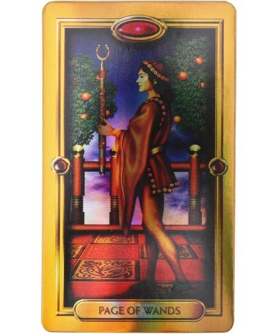 Tarot Decks Interactive Tarot Cards Hologram Paper Gold for Traveling Use for Family Party $18.70 Fortune Telling Toys