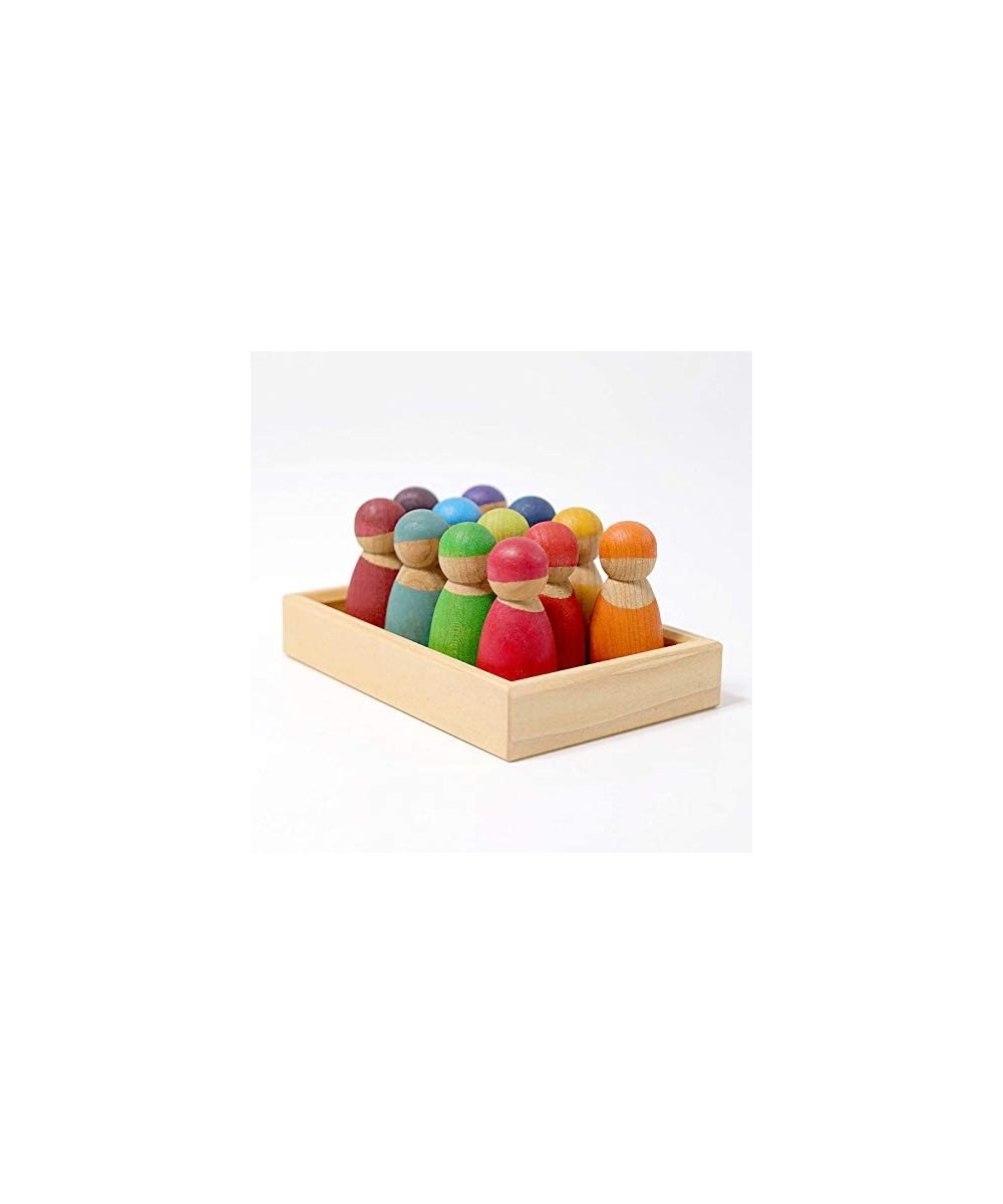 Rainbow '12 Friends' Set of Wooden Sorting & Matching Rainbow Peg Dolls with Rectangle Storage Tray $45.49 Early Development ...