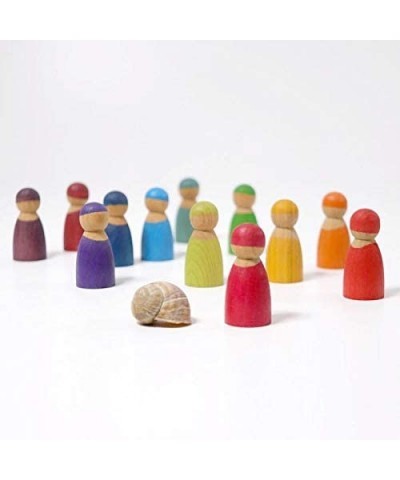 Rainbow '12 Friends' Set of Wooden Sorting & Matching Rainbow Peg Dolls with Rectangle Storage Tray $45.49 Early Development ...