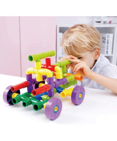 Pipe Toys for Kids 72 PCS STEM Learning Toy Tubular Pipes Multicolor Pipe Tube Building Blocks Educational STEM Construction ...