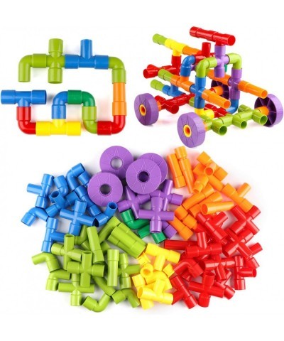 Pipe Toys for Kids 72 PCS STEM Learning Toy Tubular Pipes Multicolor Pipe Tube Building Blocks Educational STEM Construction ...