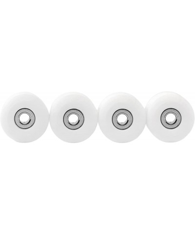 Apex 71D Urethane Fingerboard Wheels New Street Shape 7.7mm Diameter Ultra Spin Bearings - Made in The USA - White Snow Color...