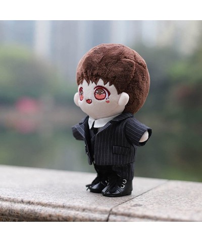 7.8in/20cm Plush Doll's Clothes Suit Coat + Shirt + Vest + Tie + Pants 5-Piece Set Striped Suits (Black 20cm) $41.64 Plush Fi...