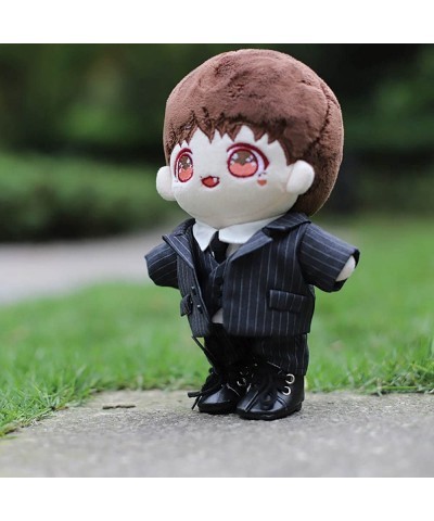 7.8in/20cm Plush Doll's Clothes Suit Coat + Shirt + Vest + Tie + Pants 5-Piece Set Striped Suits (Black 20cm) $41.64 Plush Fi...