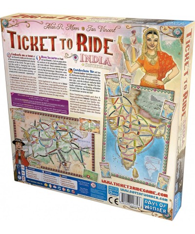 Ticket to Ride India Board Game EXPANSION | for Adults and Family | Train Game | Ages 8+ | For 2 to 5 players | Average Playt...