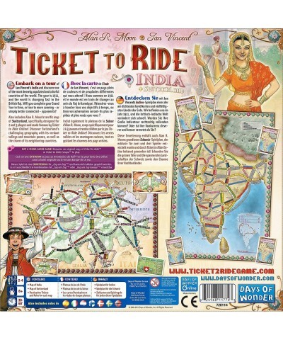 Ticket to Ride India Board Game EXPANSION | for Adults and Family | Train Game | Ages 8+ | For 2 to 5 players | Average Playt...