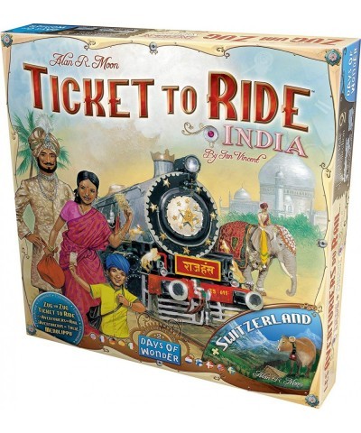 Ticket to Ride India Board Game EXPANSION | for Adults and Family | Train Game | Ages 8+ | For 2 to 5 players | Average Playt...